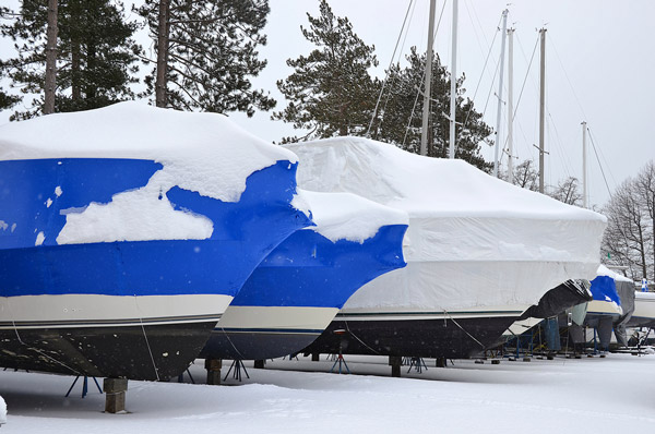 Winterized & Shrink Wrapped Boat